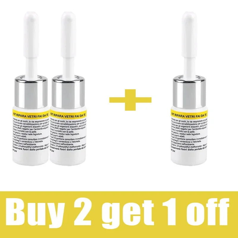 3ML Windshield Crack Repair Kit – Glass Chip Fix Fluid for Laminated Windshields/Car