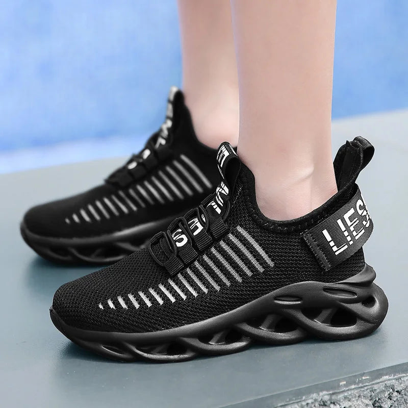 Boy shoes - Boys Mesh Slip-On Sneakers – Breathable & Stylish Running Shoes for Kids