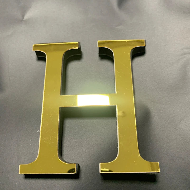 Gold Mirror Acrylic Wall Letters – DIY Peel & Stick English Alphabet Décor\ Living Room Decor – Wall Art, Curtains, Clocks, Furniture & More
