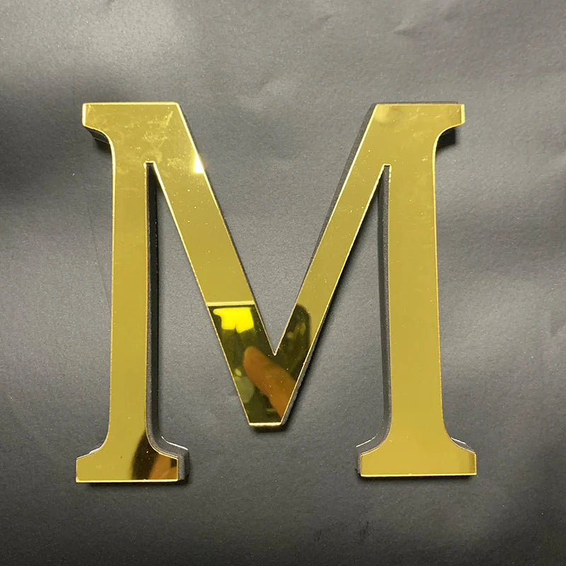 Gold Mirror Acrylic Wall Letters – DIY Peel & Stick English Alphabet Décor\ Living Room Decor – Wall Art, Curtains, Clocks, Furniture & More