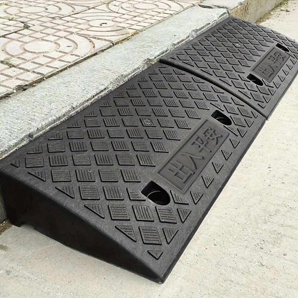 Portable Rubber Curb Ramp – Anti-Slip Driveway Slope for Cars & Wheelchairs (50×27cm)/Car