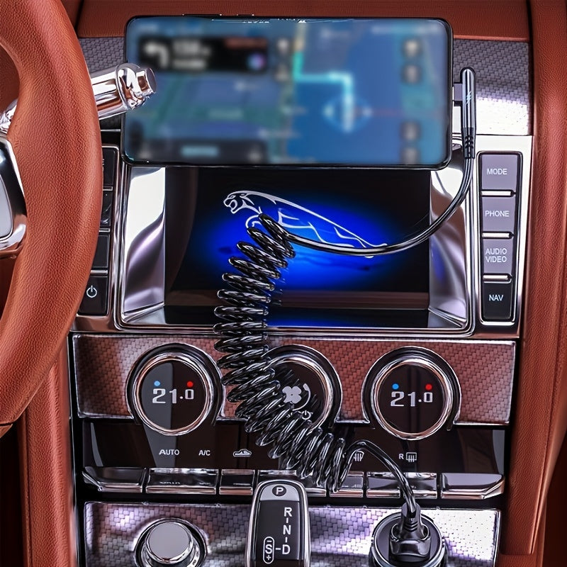 120W Fast Charging Luminous Spring Car Cable – USB to Type-CCar