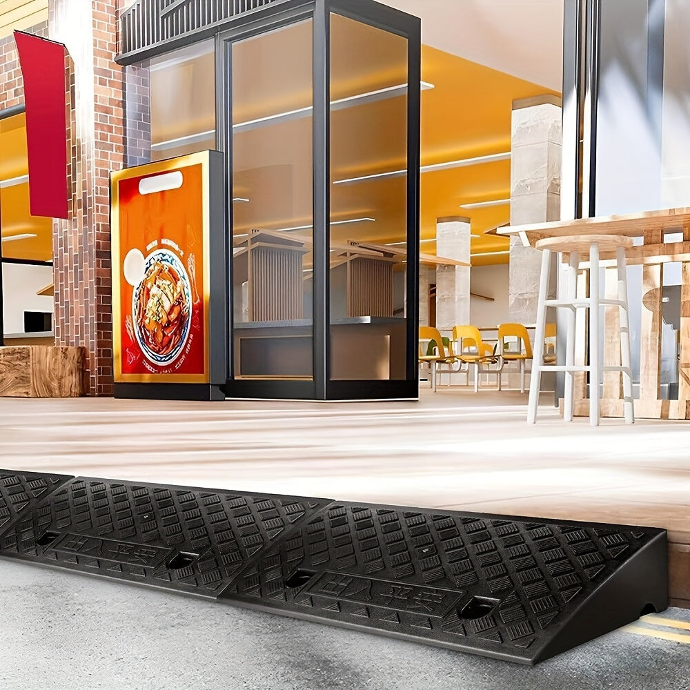 Portable Rubber Curb Ramp – Anti-Slip Driveway Slope for Cars & Wheelchairs (50×27cm)/Car
