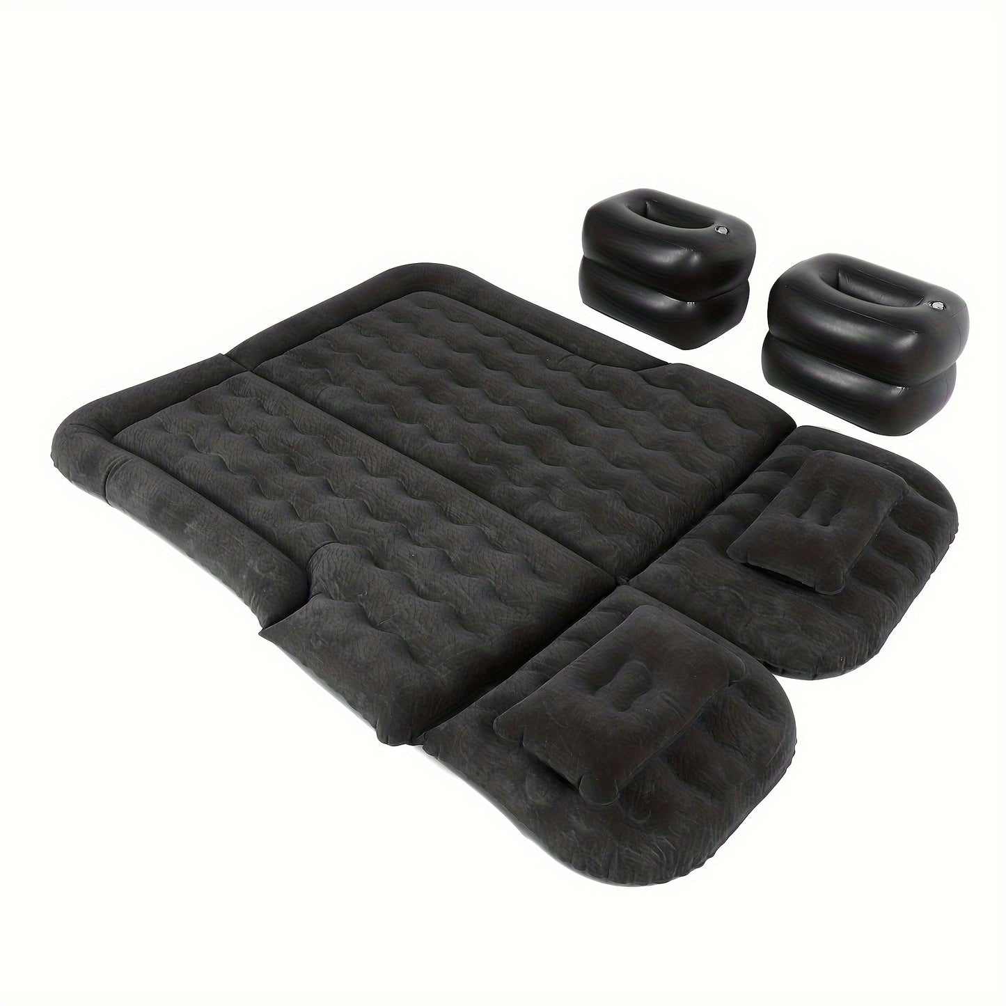 SUV Inflatable Car Air Mattress – Camping Bed Kit with Pillows & Pump (174x126cm)/Car