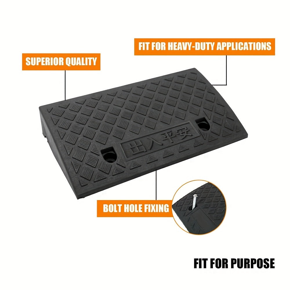 Portable Rubber Curb Ramp – Anti-Slip Driveway Slope for Cars & Wheelchairs (50×27cm)/Car