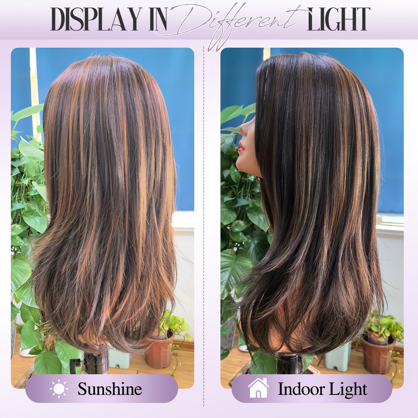 Classic Straight Synthetic Wig – Heat-Resistant 150% Density, Rose Net Cap (Basics Collection)/Crown & Glory Wigs