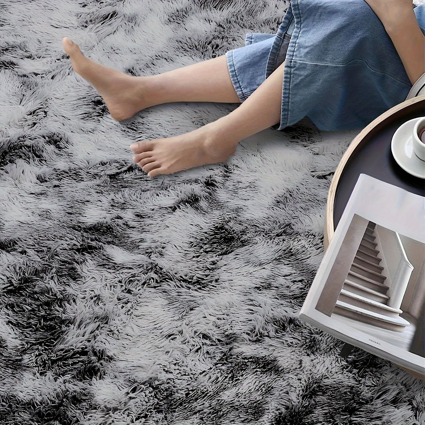 Trintion Soft Shaggy Rug – Thick Anti-Slip Polyester Carpet for Living Spaces\ Living Room Decor – Wall Art, Curtains, Clocks, Furniture & More