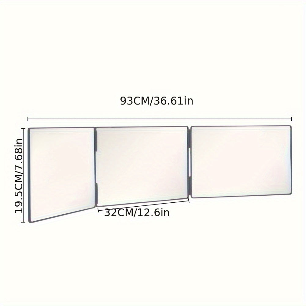 LIFELOOK 3-Way Tri-Fold Mirror – Self Haircut & Makeup Mirror with Adjustable Door HangerBathroom