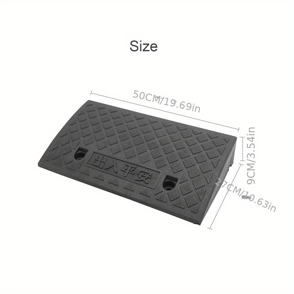 Portable Rubber Curb Ramp – Anti-Slip Driveway Slope for Cars & Wheelchairs (50×27cm)/Car