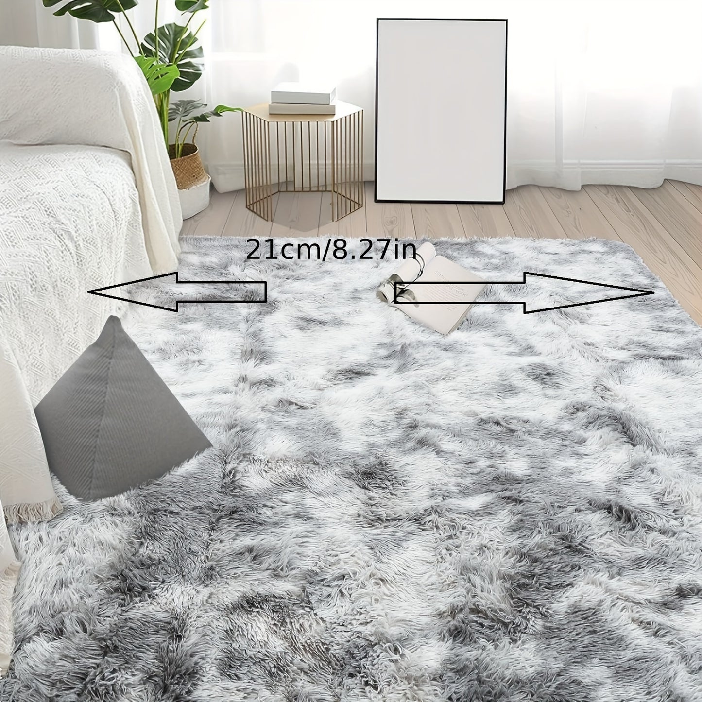 Trintion Soft Shaggy Rug – Thick Anti-Slip Polyester Carpet for Living Spaces\ Living Room Decor – Wall Art, Curtains, Clocks, Furniture & More