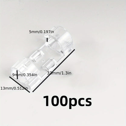 Odds  100pcs Adhesive Cable Clamps, Transparent Wire Brackets for Power Line Management, Plastic Cable Tissue Clamps for Walls And Under Tables