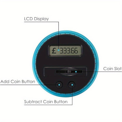 Toys  1pc Digital Saving Money Box UK Coins Automatic Counting - Large Capacity Transparent Money Saving Jar with LCD Display, Coin Money Bank Piggy Bank for Gift