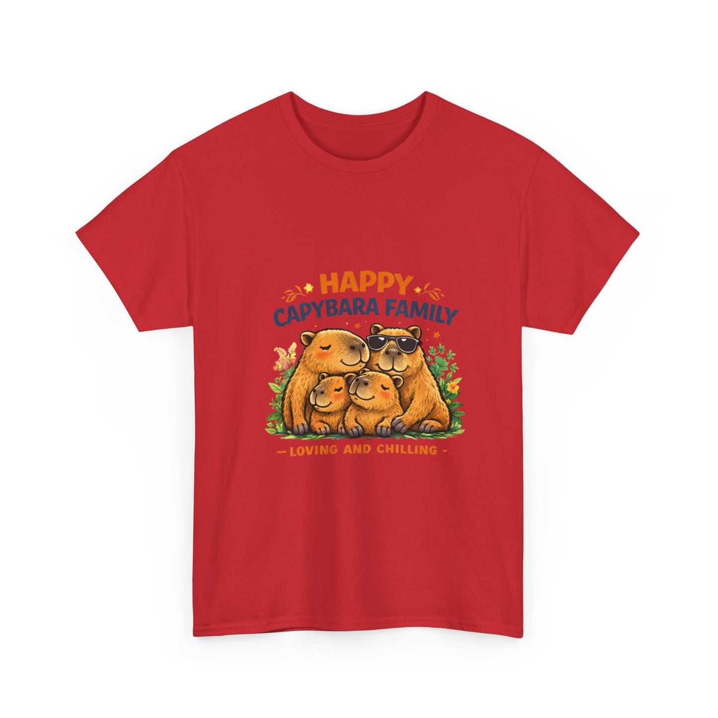 Happy Capybara Family T Shirt
