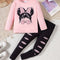 Girl clothing   printed long sleeved top+leopard print leggings