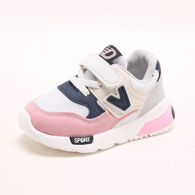 Girl Shoes -Toddler & Little Girl Mesh Sneakers – Soft Everyday Trainers in Pink or Grey