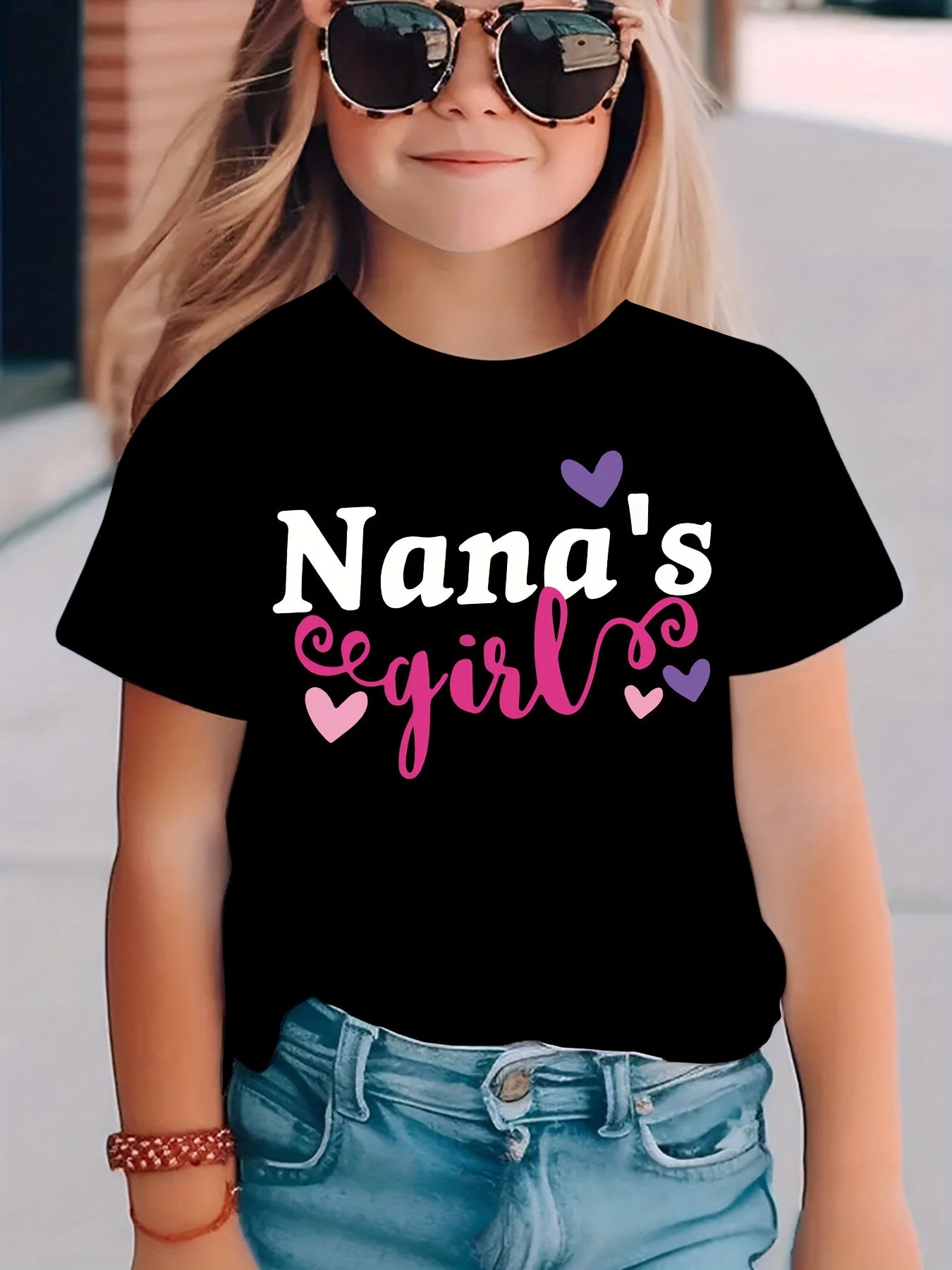 Girl clothing NANA's GIRL Print Short Sleeve T-shirt