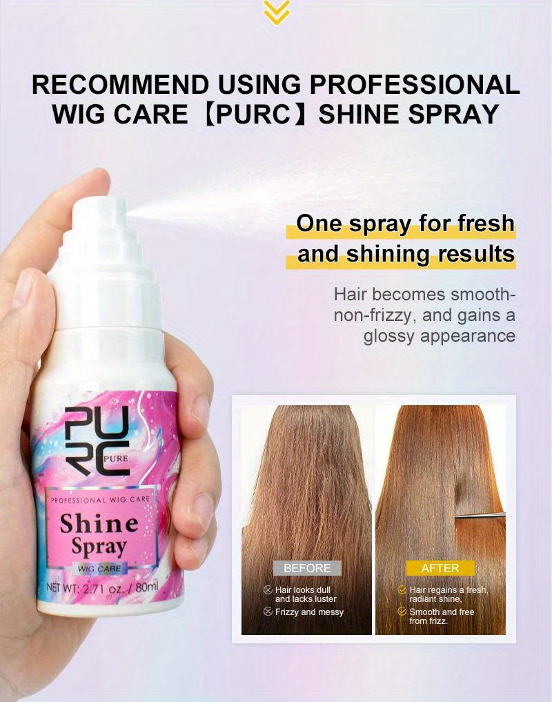 Style & Shine Hair  Nourishing Wig Revitalizer - Moisturizing Keratin Spray for Soft, Silky Hair - Coconut Oil Enriched, Alcohol-Free, Relaxed Hair Type Suitable