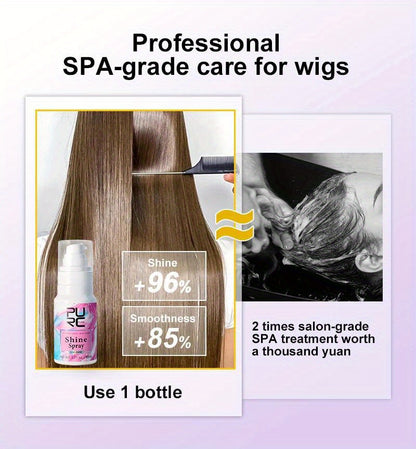 Style & Shine Hair  Nourishing Wig Revitalizer - Moisturizing Keratin Spray for Soft, Silky Hair - Coconut Oil Enriched, Alcohol-Free, Relaxed Hair Type Suitable