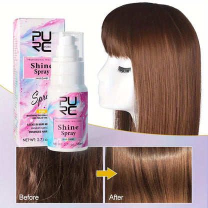 Style & Shine Hair  Nourishing Wig Revitalizer - Moisturizing Keratin Spray for Soft, Silky Hair - Coconut Oil Enriched, Alcohol-Free, Relaxed Hair Type Suitable