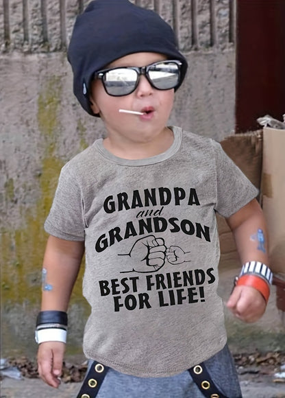 Boy  clothing  Grandpa & Grandson Best Friends T shirt