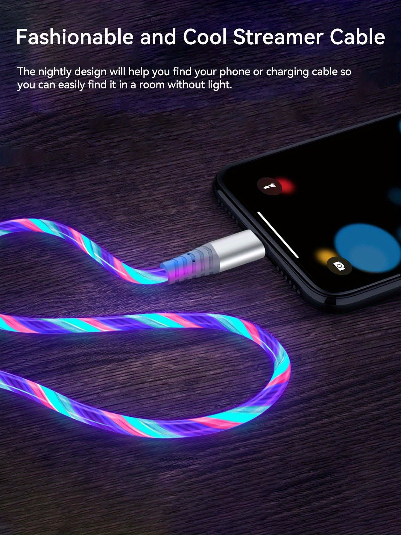 Mobile collection  MFi Fast Charging LED Light up Charger Cable for iPhone, USB A to iOS, Compatible with iPhone 14 13 Pro Max 12 Mini 11 X XS XR 8 7P 6S 5S, iPad, iPod Touch, and More