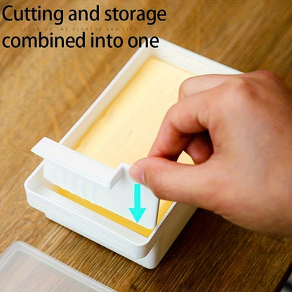 Kitchen   Versatile Butter & Cheese Storage Box with Lid - Perfect for Freshness, Slicing, and Seasoning Organization in Your Kitchen