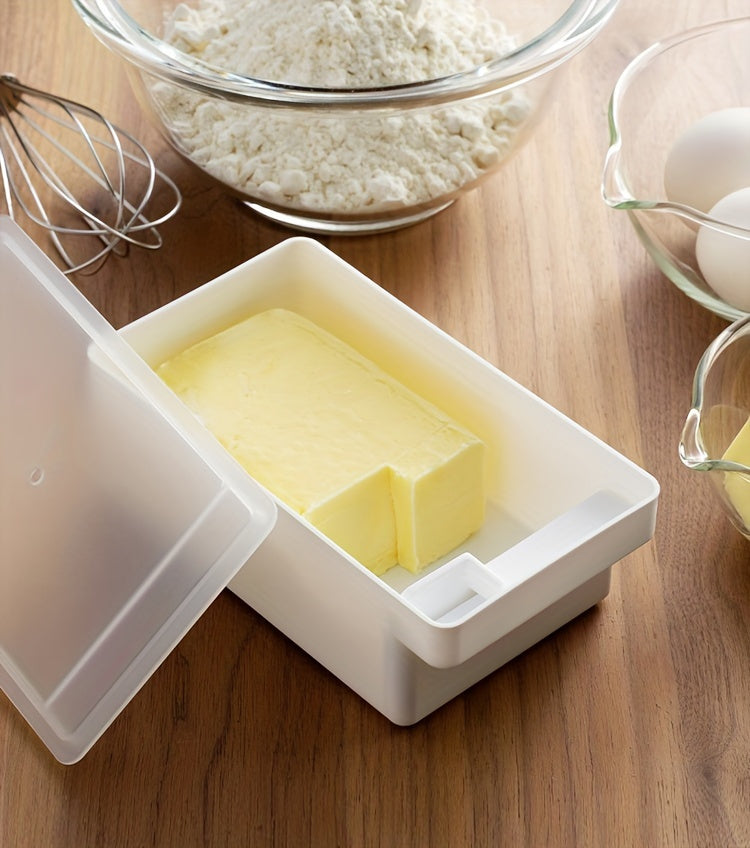 Kitchen   Versatile Butter & Cheese Storage Box with Lid - Perfect for Freshness, Slicing, and Seasoning Organization in Your Kitchen