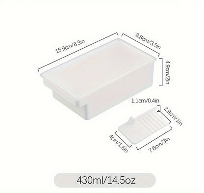 Kitchen   Versatile Butter & Cheese Storage Box with Lid - Perfect for Freshness, Slicing, and Seasoning Organization in Your Kitchen