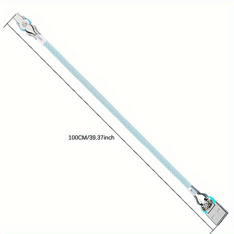 Mobile  Double Bend Rotating Fast Charging Type-C Data Cable with Light