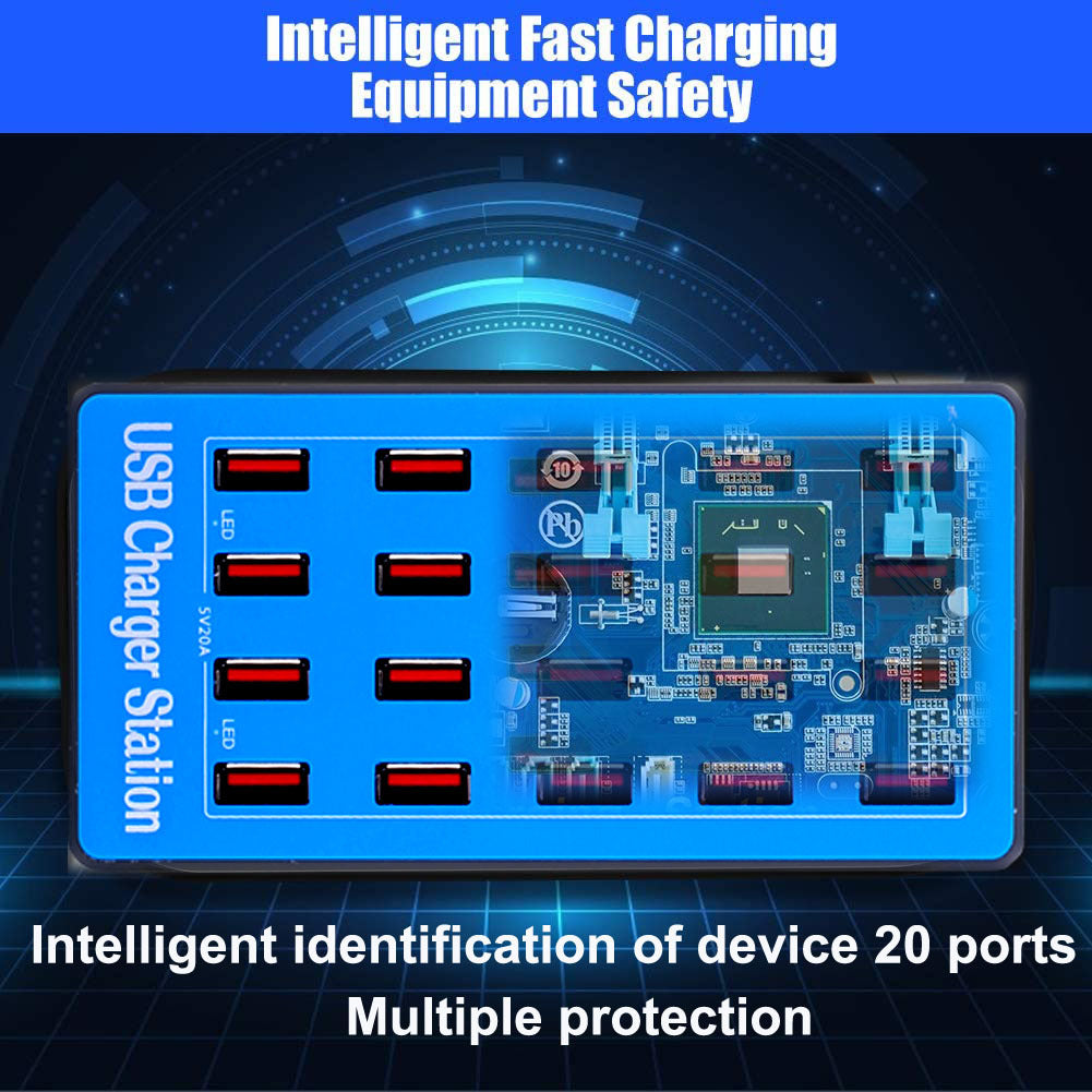 Mobile  Bala baxer USB Charger Station, 20 Ports 100W/20A Desktop USB Charging Station For Multiple Devices