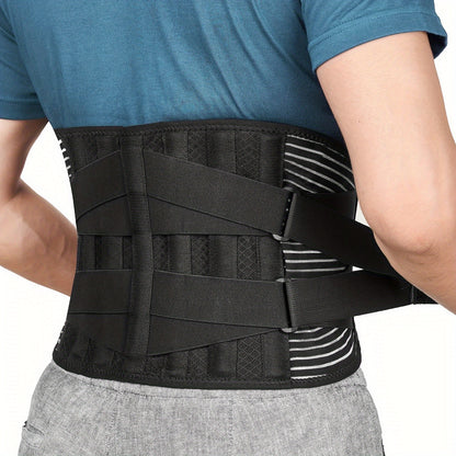 Outdoor  Health collection Ultra Comfort Adjustable Lumbar Support Belt with 6 Sturdy Stays - Breathable Back Brace