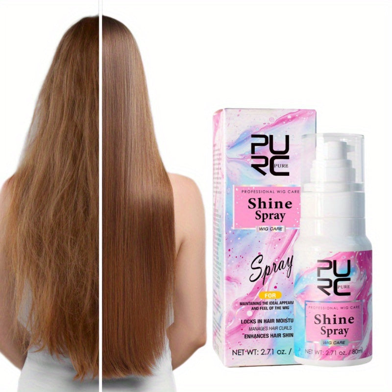 Style & Shine Hair  PURC Wig Shine Spray - Leave-In Conditioner for Fluffy, Smooth Hair | Moisturizing & Anti-Dryness | | Plant-Based Squalane & Glycerin | Fragrant