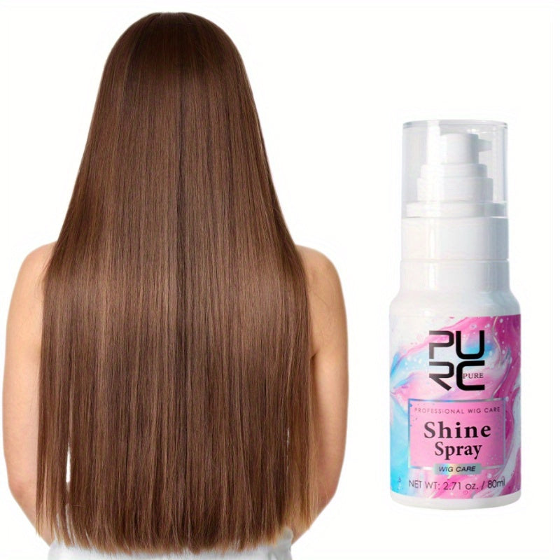 Style & Shine Hair  PURC Wig Shine Spray - Leave-In Conditioner for Fluffy, Smooth Hair | Moisturizing & Anti-Dryness | | Plant-Based Squalane & Glycerin | Fragrant