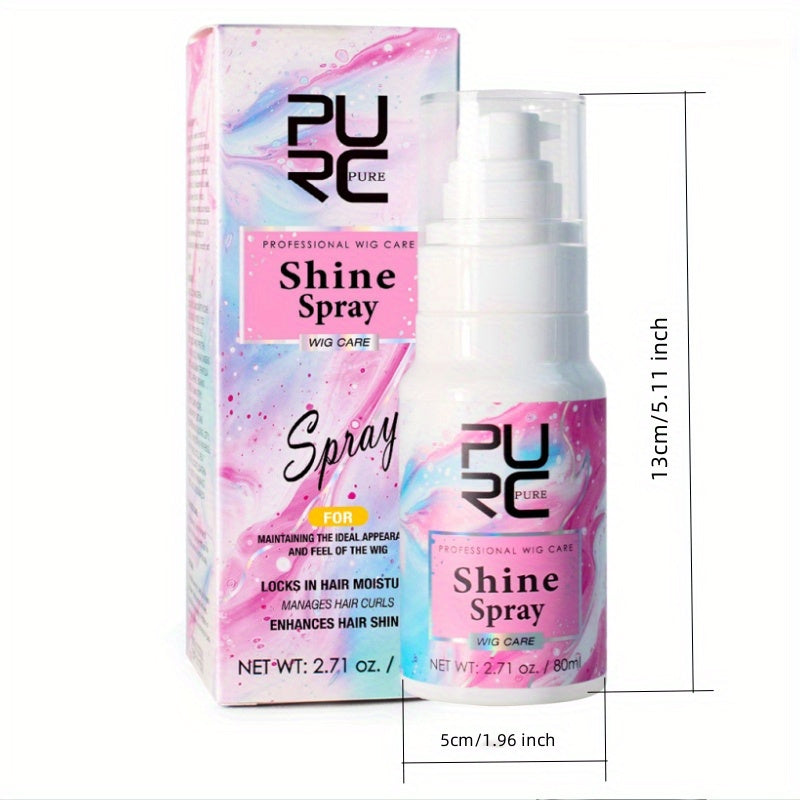 Style & Shine Hair  PURC Wig Shine Spray - Leave-In Conditioner for Fluffy, Smooth Hair | Moisturizing & Anti-Dryness | | Plant-Based Squalane & Glycerin | Fragrant