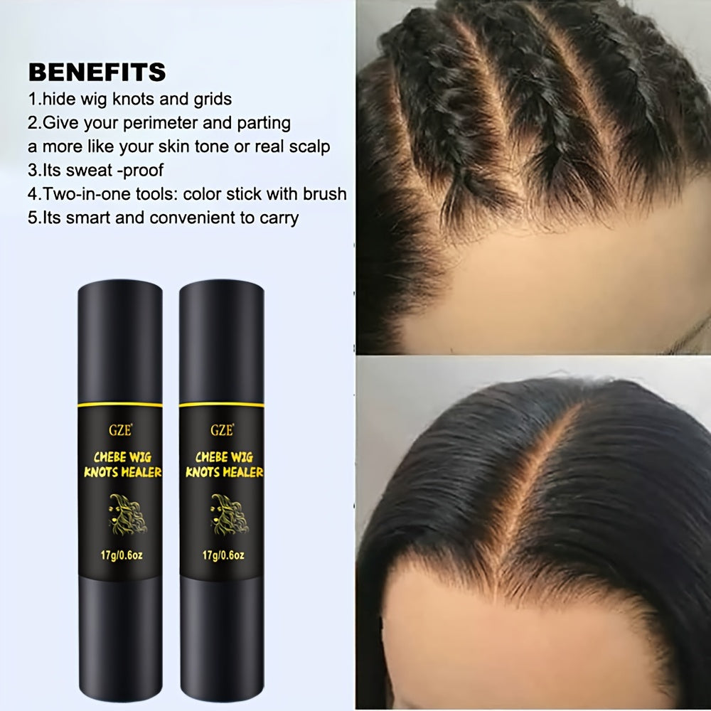 Style & Shine Hair  [2pcs Smooth Hair Healer Formula] 2pcs/Set Chebe Wig Knots Healer, Moisturizing Formula for Smooth Hair, Infused with Chebe Powder And Essential Oils