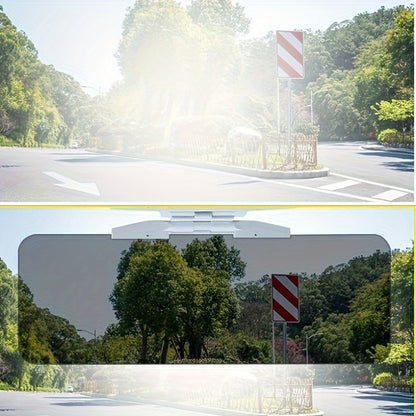 Car   [Universal Anti-Glare Sun Visor] Adjustable Dual-Purpose Automotive Sun Visor, ABS Material, with Anti-Glare and High Beam Protection, for Most Car Models