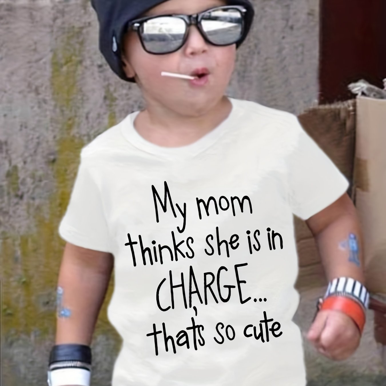 Girl clothing  "My Mom Thinks She Is In Charge... T-shirt