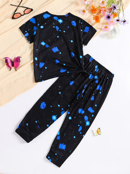 Girl clothing  Girls' Two-Piece Glow-In-The-Dark Butterfly Pajamas