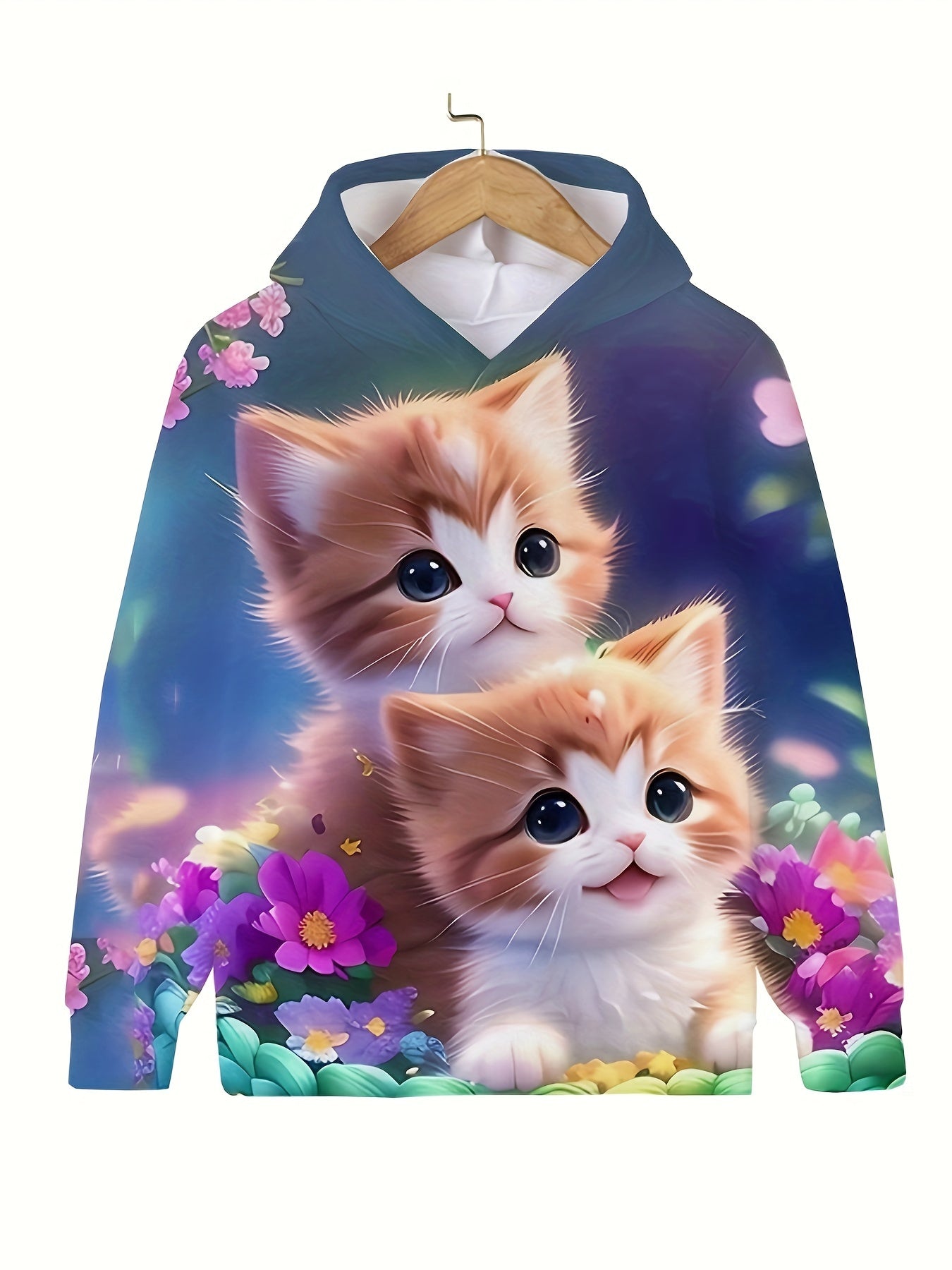 Boy  clothing   Autumn and Winter Cat Hoodie Sweatshirt