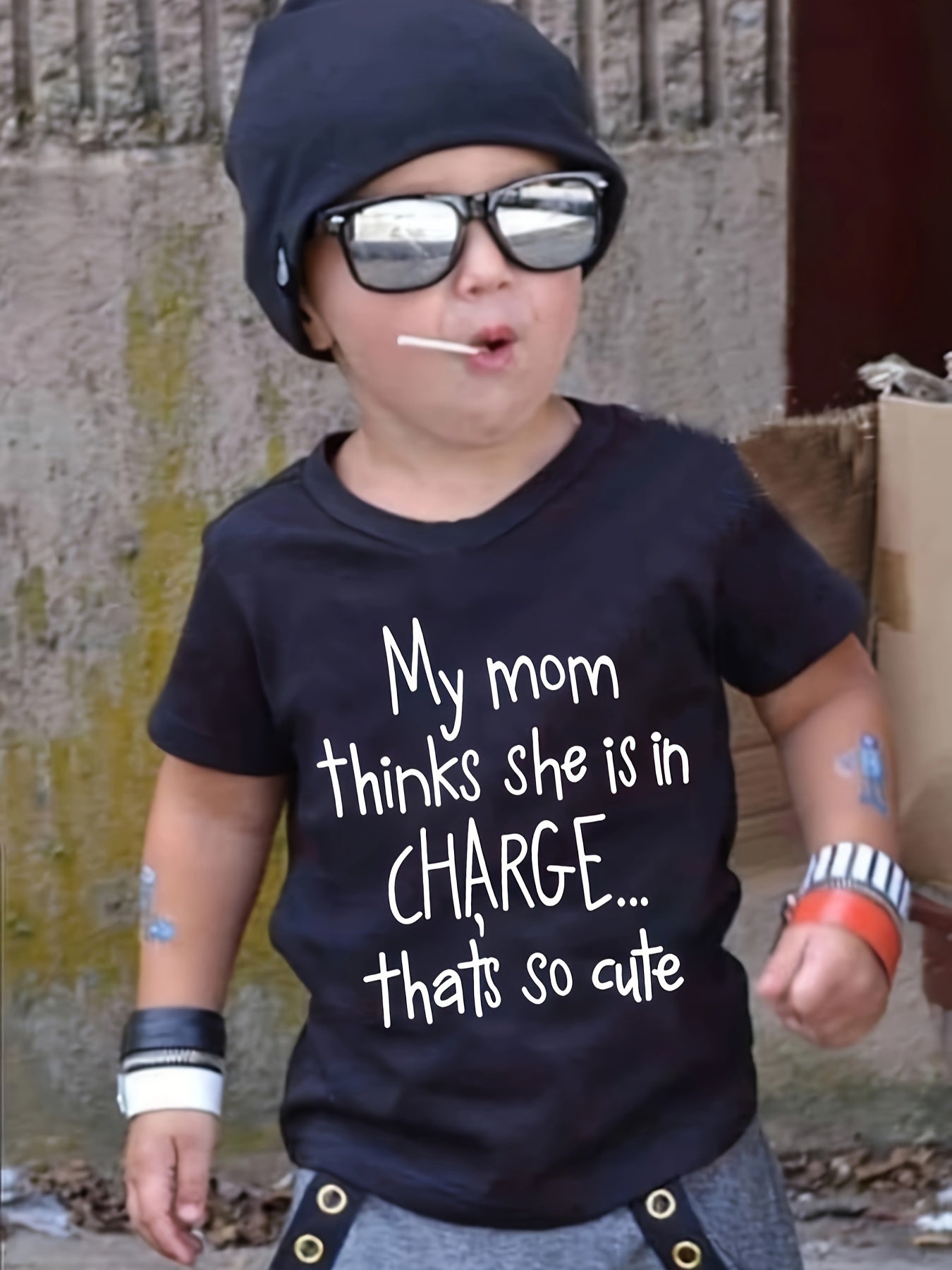 Girl clothing  "My Mom Thinks She Is In Charge... T-shirt