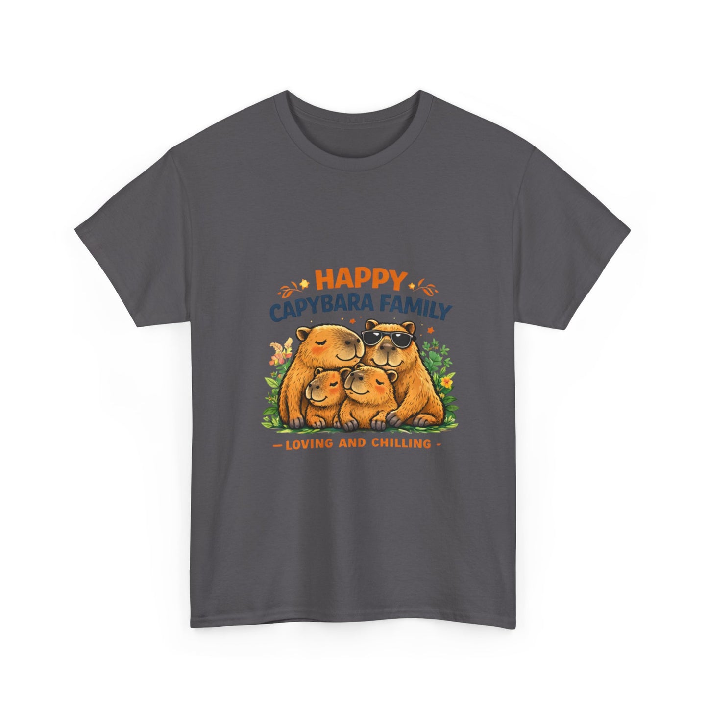Happy Capybara Family T Shirt