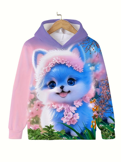 Boy  clothing   Autumn and Winter Cat Hoodie Sweatshirt