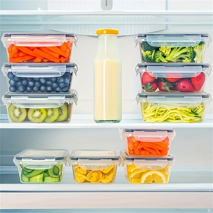 Kitchen  24pcs Transparent Kitchen Storage Container Set - Microwave Safe, Multipurpose Plastic Meal Prep Boxes with Flip-Top Lids + 24 Chalkboard Labels - Ideal for Vegetables, Fruits, Grains & More