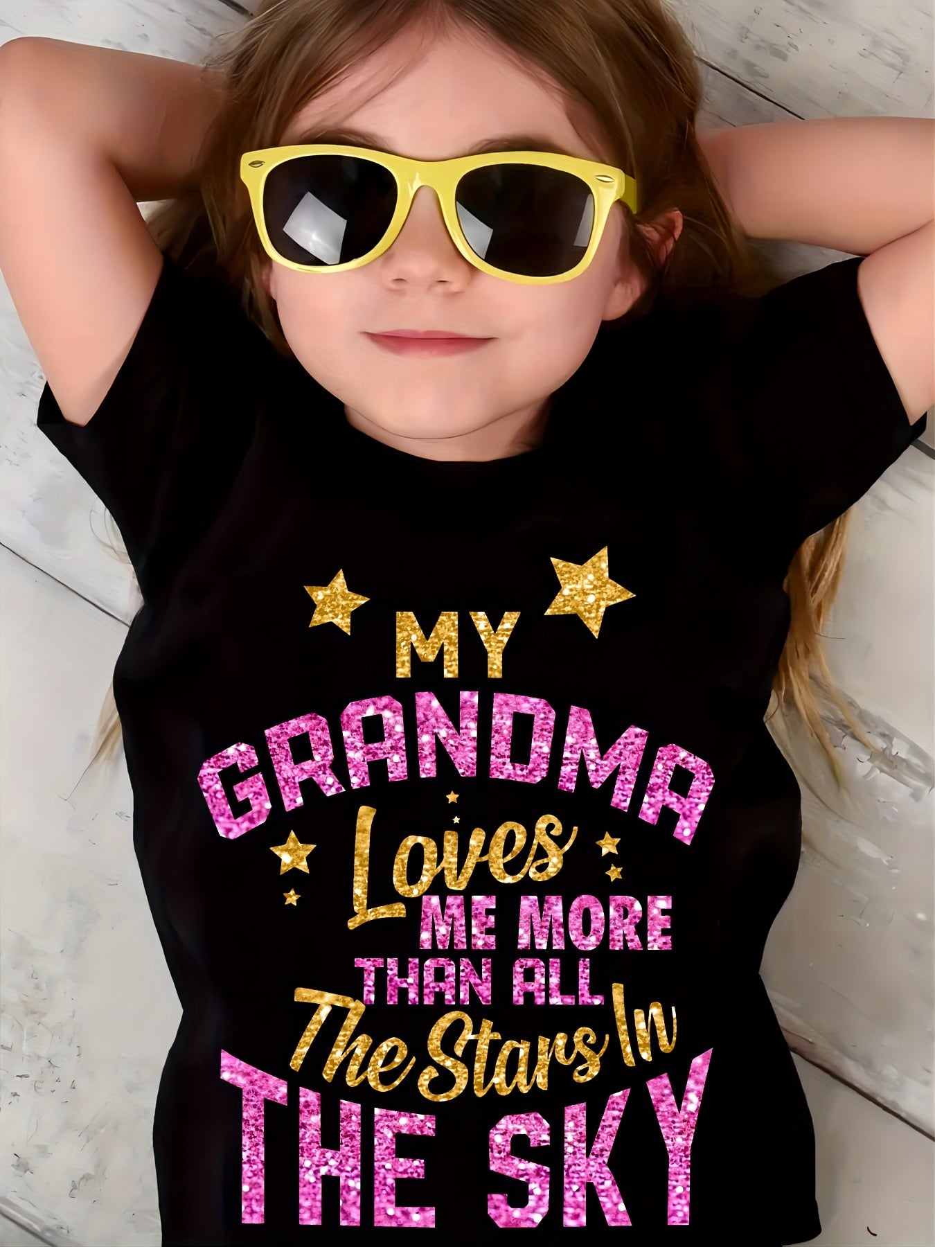 Girl clothing  MY GRANDMA LOVES ME MORE THAN THE STARS IN THE SKY shirt