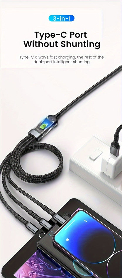 Mobile OLISHEN 100W 3-in-1 Fast Charging Cable