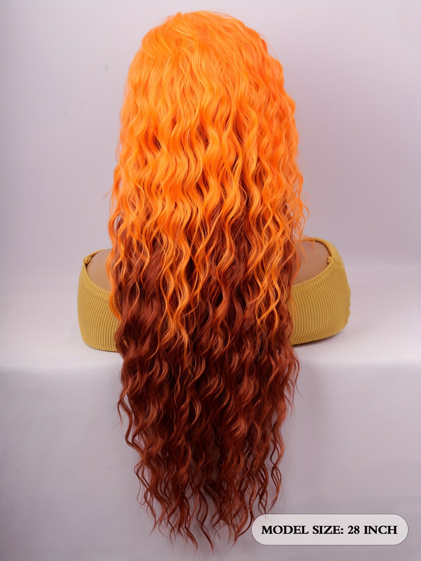 Crown & Glory Wigs   UFINE Elegant Water Wave Wigs for Women - High-Temperature Fiber, Rose Net Cap, 150% Density, Versatile Synthetic Hairpiece for Daily Wear, Halloween, Cosplay - 28-inch Long Curly Middle Part Wig