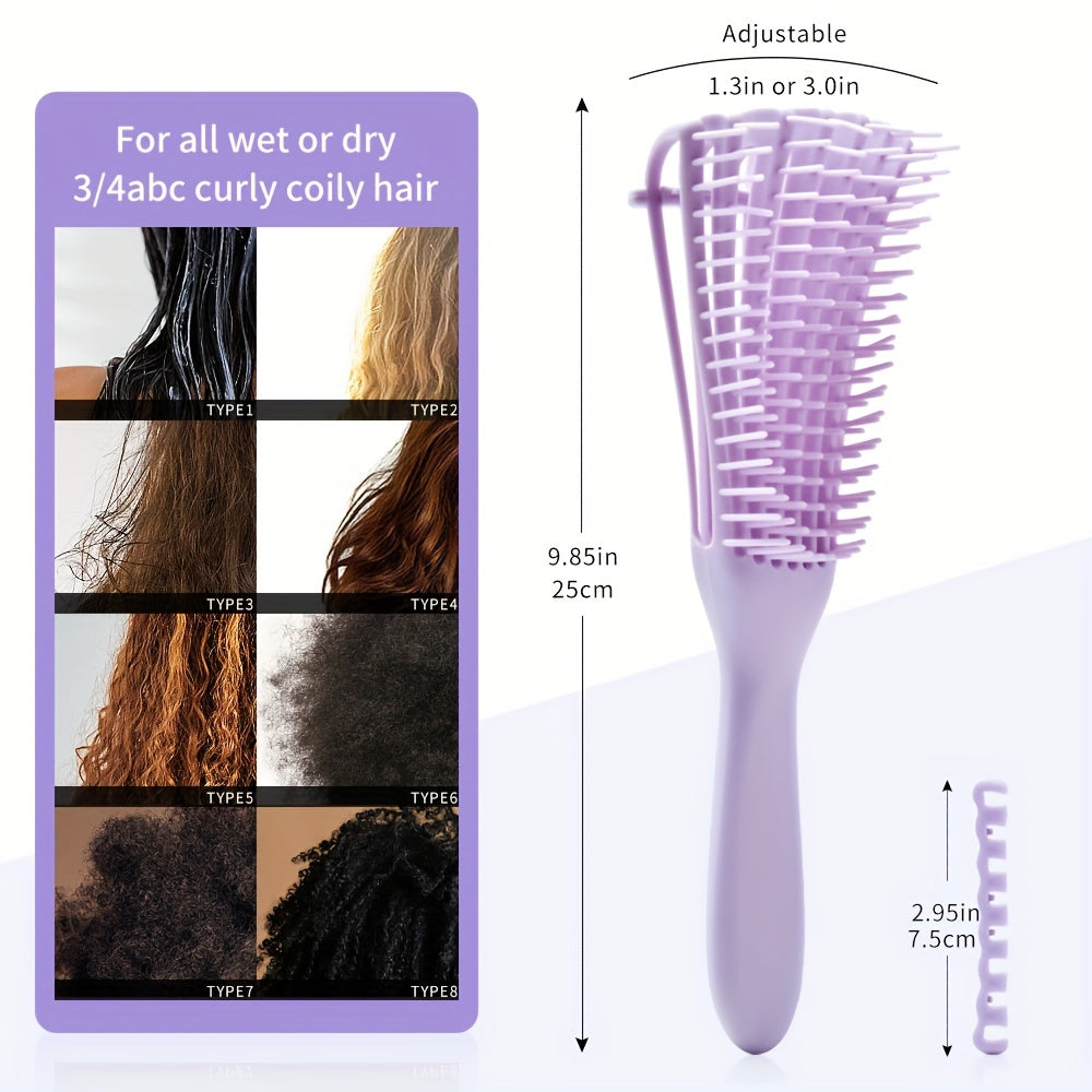 Style & Shine Hair  Curl Enhancer, Ultimate Detangling & Styling Kit: 8-Claw Comb and Continuous Spray Bottle - Perfect for All Hair Types, Wet or Dry Use, Fragrance-Free