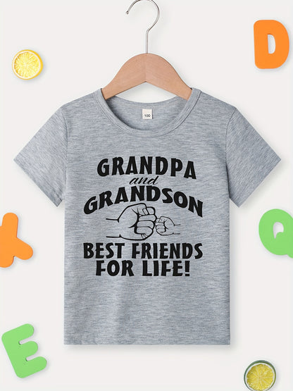 Boy  clothing  Grandpa & Grandson Best Friends T shirt