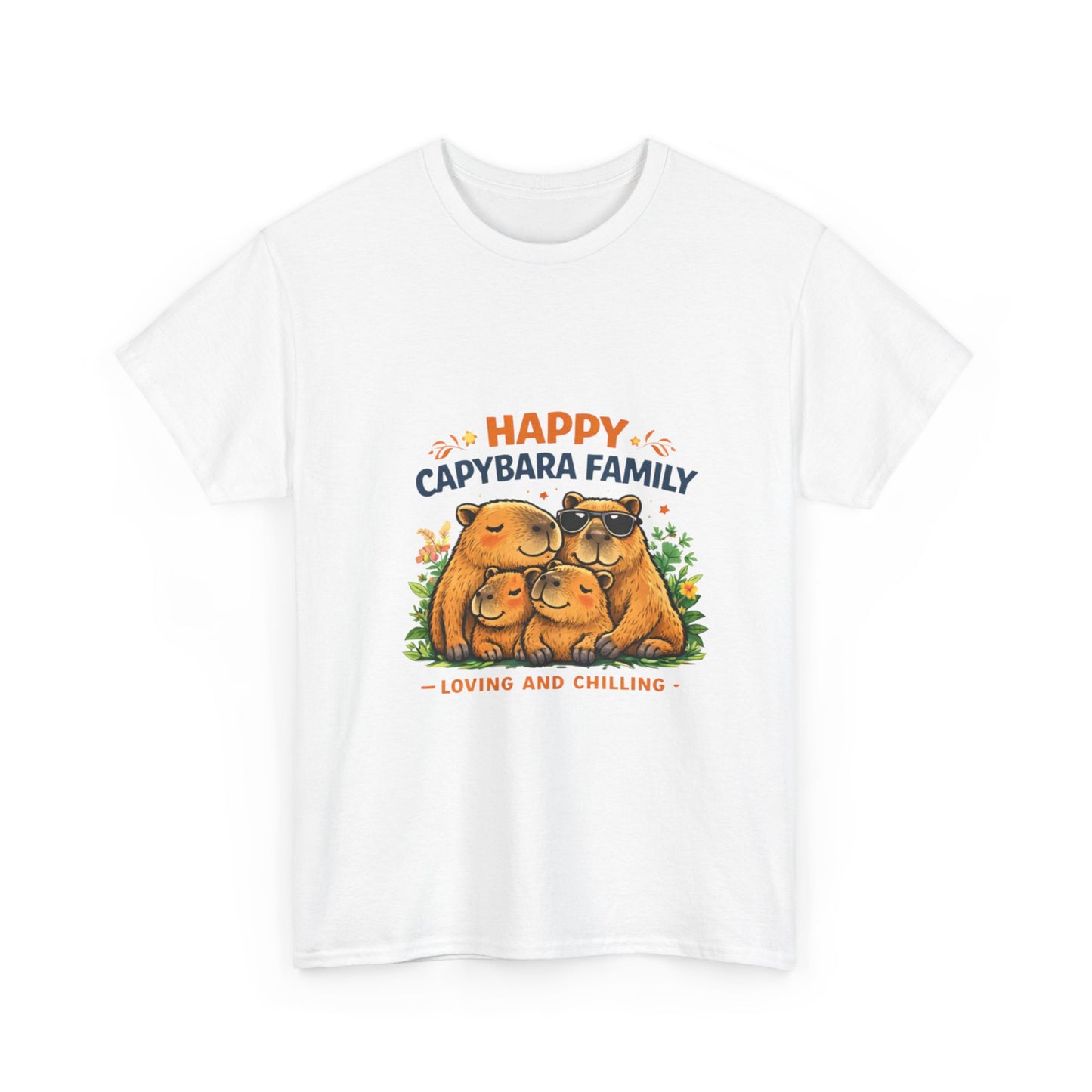Happy Capybara Family T Shirt