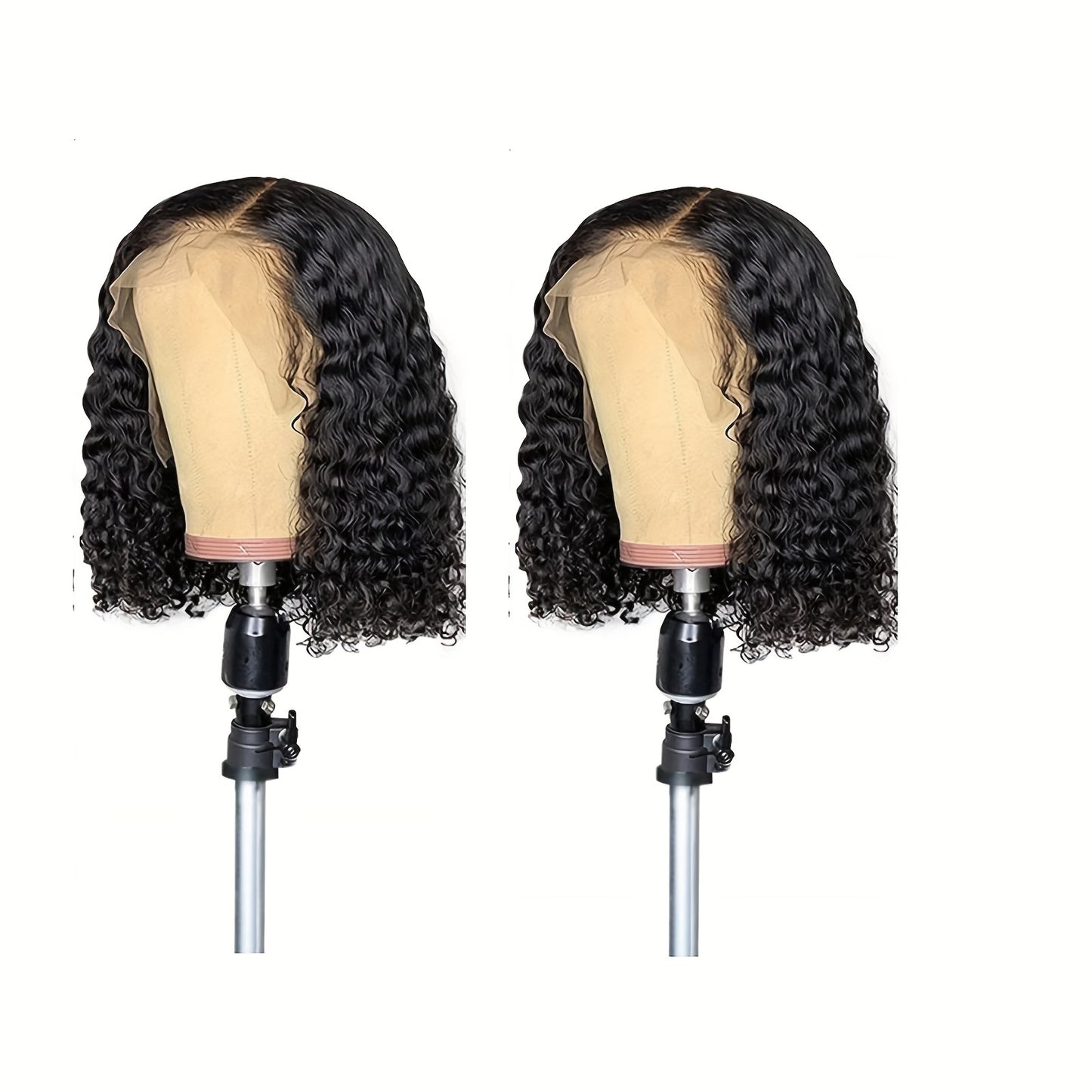 Crown & Glory Wigs   1PCS/2PCS Reusable Short Bob Wigs, Deep Curly Lace Front Wigs, Short Bob Wigs Deep Rose Net Wigs 14 Inches Short Curly Bob Wig High Temperature Wire Glueless Machine Made Wigs, Wave Rose Net Wigs Short Curly Bob Wig Glueless